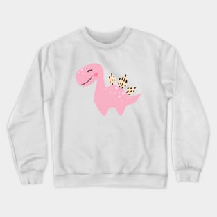 Pink Baby Grirl Dinosaur Crewneck Sweatshirt